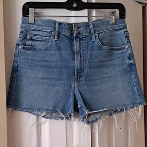 MOTHER Dutchie Short Fray Independent Studies Denim Short Sz27 LikeNW/OT